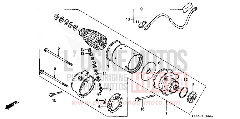 STARTING MOTOR for CA125 REBEL VORTEX PURPLE METALLIC (RP140) from 1995